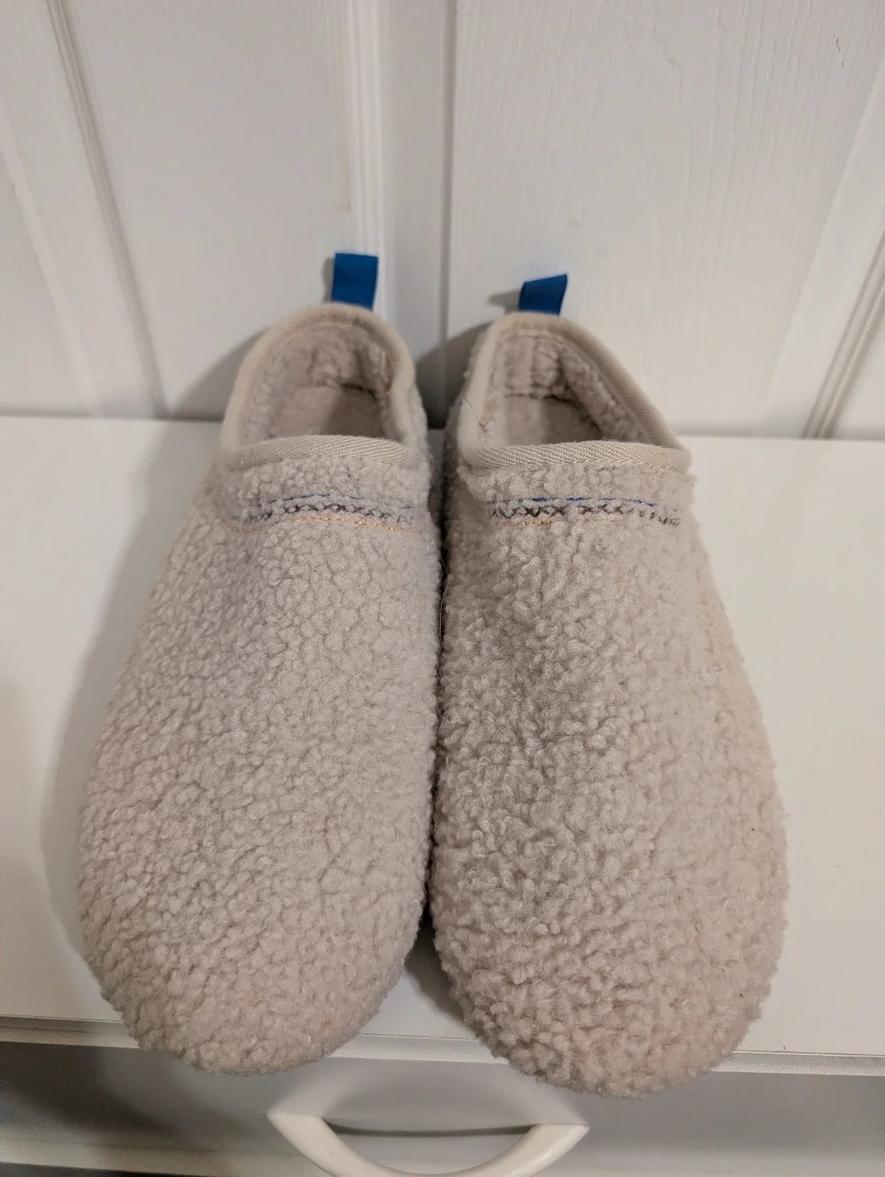 Bombas Mens Slippers Sherpa Ivory House Shoes Slip On Size 12